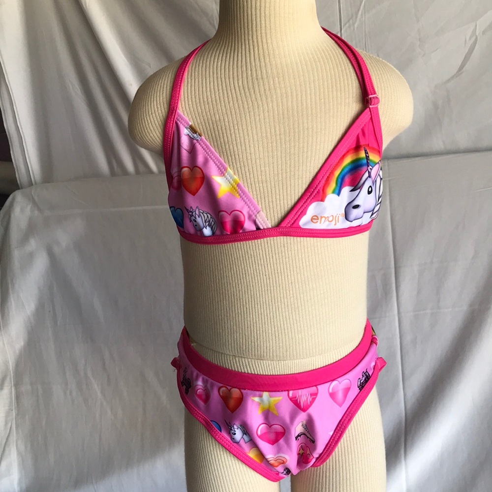 Emoji girl’s bikini Sz 11-12 yrs NWOT